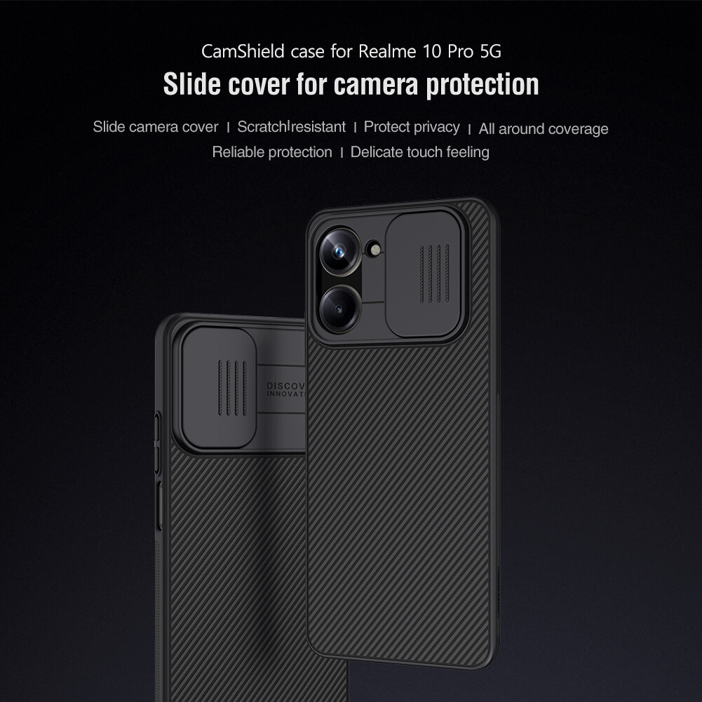 Чехол-крышка NILLKIN для Realme 10 Pro 5G (серия CamShield case)